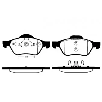 Jeu de 4 plaquettes de frein avant RAICAM OEM 7701206598