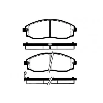 Jeu de 4 plaquettes de frein avant RAICAM OEM 581014AA10