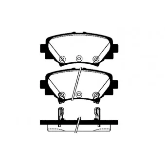 Jeu de 4 plaquettes de frein arrière RAICAM OEM B4Y02648ZA