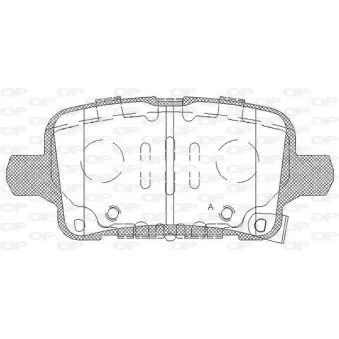 Jeu de 4 plaquettes de frein arrière OPEN PARTS OEM 13595651