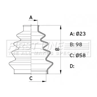 FIRST LINE FCB1008 - Joint-soufflet, arbre de commande