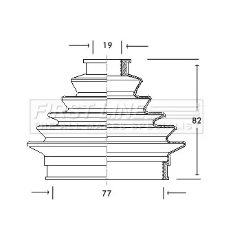 FIRST LINE FCB2020 - Joint-soufflet, arbre de commande