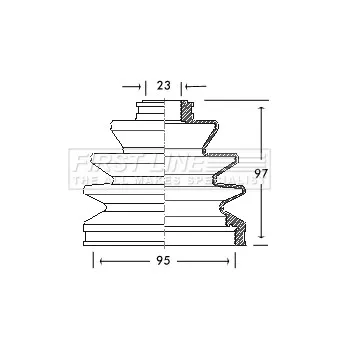FIRST LINE FCB2063 - Joint-soufflet, arbre de commande