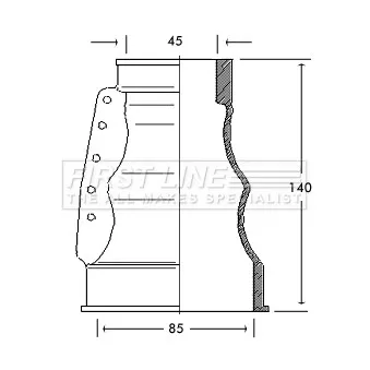 FIRST LINE FCB2122 - Joint-soufflet, arbre de commande