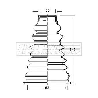 FIRST LINE FCB2163 - Joint-soufflet, arbre de commande