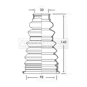 Joint-soufflet, arbre de commande FIRST LINE [FCB2217]