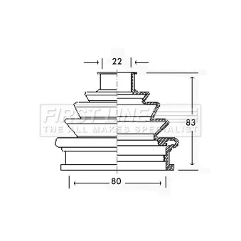 FIRST LINE FCB2239 - Joint-soufflet, arbre de commande