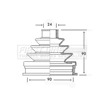 FIRST LINE FCB2240 - Joint-soufflet, arbre de commande