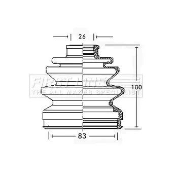 FIRST LINE FCB2268 - Joint-soufflet, arbre de commande