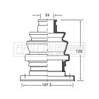 Joint-soufflet, arbre de commande FIRST LINE [FCB2275]