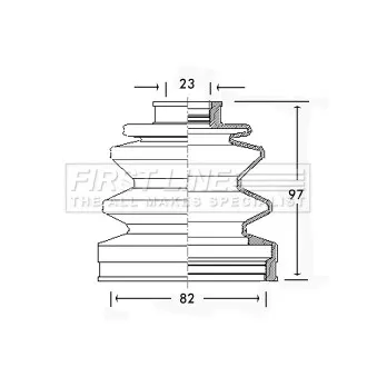 FIRST LINE FCB2288 - Joint-soufflet, arbre de commande