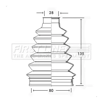 FIRST LINE FCB2296 - Joint-soufflet, arbre de commande