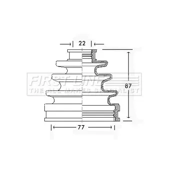 FIRST LINE FCB2298 - Joint-soufflet, arbre de commande