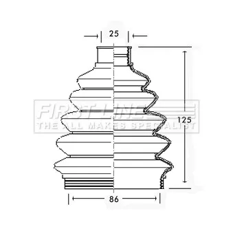 FIRST LINE FCB2302R - Joint-soufflet, arbre de commande