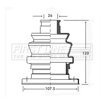 Joint-soufflet, arbre de commande FIRST LINE [FCB2311]