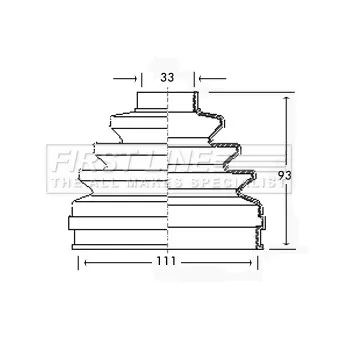 FIRST LINE FCB2323 - Joint-soufflet, arbre de commande