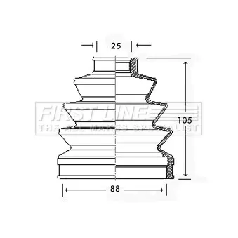 Joint-soufflet, arbre de commande FIRST LINE [FCB2332]