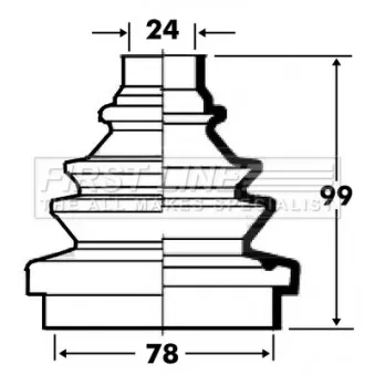 FIRST LINE FCB2334 - Joint-soufflet, arbre de commande