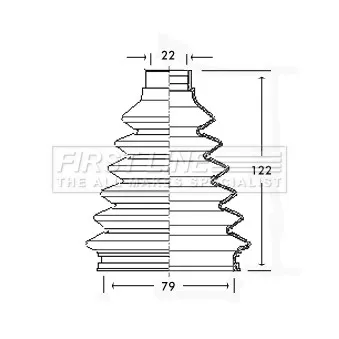 Joint-soufflet, arbre de commande FIRST LINE [FCB2338]