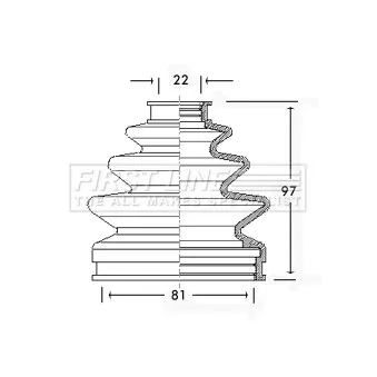 FIRST LINE FCB2341 - Joint-soufflet, arbre de commande