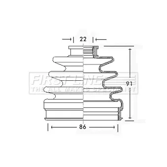 Joint-soufflet, arbre de commande FIRST LINE [FCB2342]