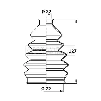 FIRST LINE FCB2351R - Joint-soufflet, arbre de commande