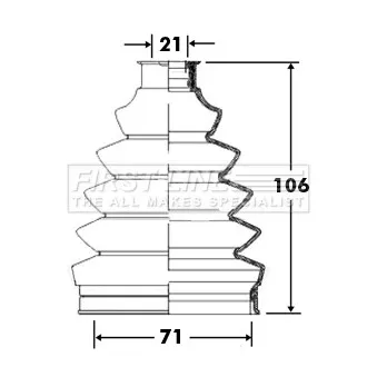 FIRST LINE FCB2365 - Joint-soufflet, arbre de commande