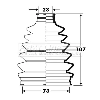 FIRST LINE FCB2375 - Joint-soufflet, arbre de commande