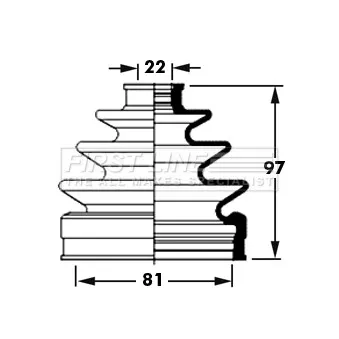 FIRST LINE FCB2380 - Joint-soufflet, arbre de commande