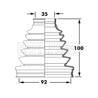 Joint-soufflet, arbre de commande FIRST LINE [FCB2384]