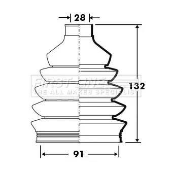 FIRST LINE FCB2386 - Joint-soufflet, arbre de commande