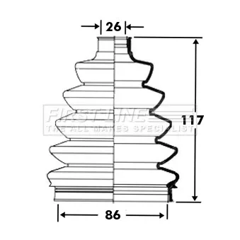 FIRST LINE FCB2389 - Joint-soufflet, arbre de commande