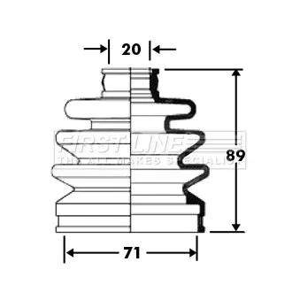 FIRST LINE FCB2396 - Joint-soufflet, arbre de commande