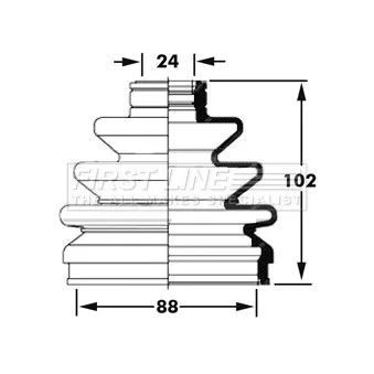 FIRST LINE FCB2397 - Joint-soufflet, arbre de commande