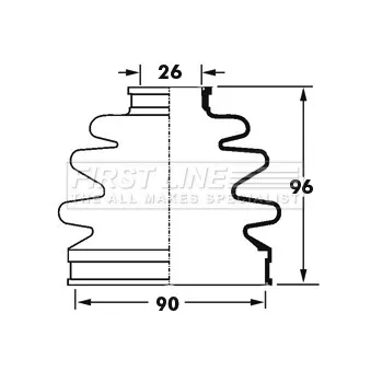 FIRST LINE FCB2398 - Joint-soufflet, arbre de commande