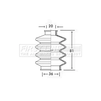 Joint-soufflet, arbre de commande FIRST LINE [FCB2423]