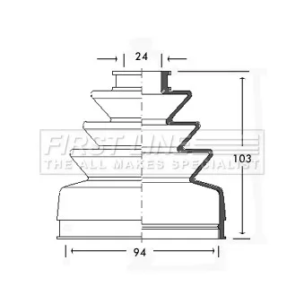 FIRST LINE FCB2429 - Joint-soufflet, arbre de commande