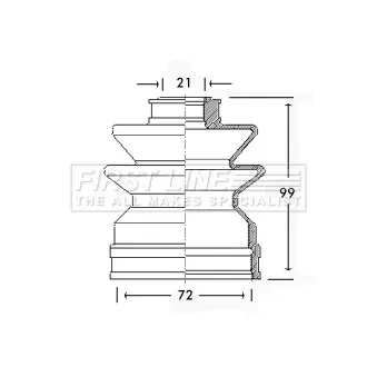 FIRST LINE FCB2484 - Joint-soufflet, arbre de commande