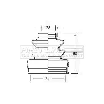 Joint-soufflet, arbre de commande FIRST LINE [FCB2568]