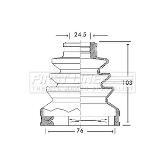 FIRST LINE FCB2648 - Joint-soufflet, arbre de commande