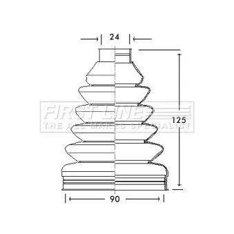Joint-soufflet, arbre de commande FIRST LINE [FCB2661]