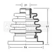 Joint-soufflet, arbre de commande FIRST LINE [FCB2674]