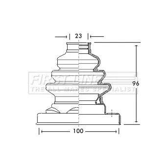 Joint-soufflet, arbre de commande FIRST LINE [FCB2679]