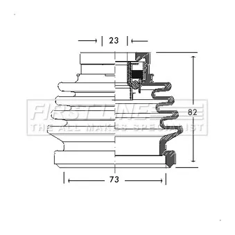 Joint-soufflet, arbre de commande FIRST LINE [FCB2688]