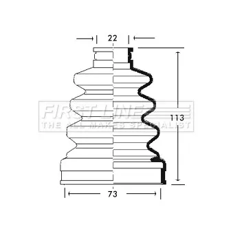 FIRST LINE FCB2709 - Joint-soufflet, arbre de commande