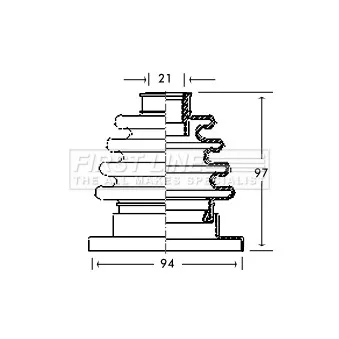 FIRST LINE FCB2717 - Joint-soufflet, arbre de commande