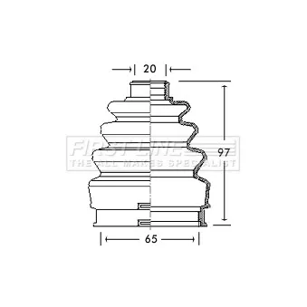 Joint-soufflet, arbre de commande FIRST LINE [FCB2739]