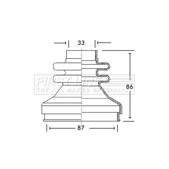 FIRST LINE FCB2763 - Joint-soufflet, arbre de commande