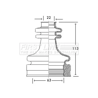 FIRST LINE FCB2770 - Joint-soufflet, arbre de commande