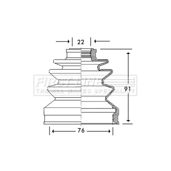 FIRST LINE FCB2781 - Joint-soufflet, arbre de commande